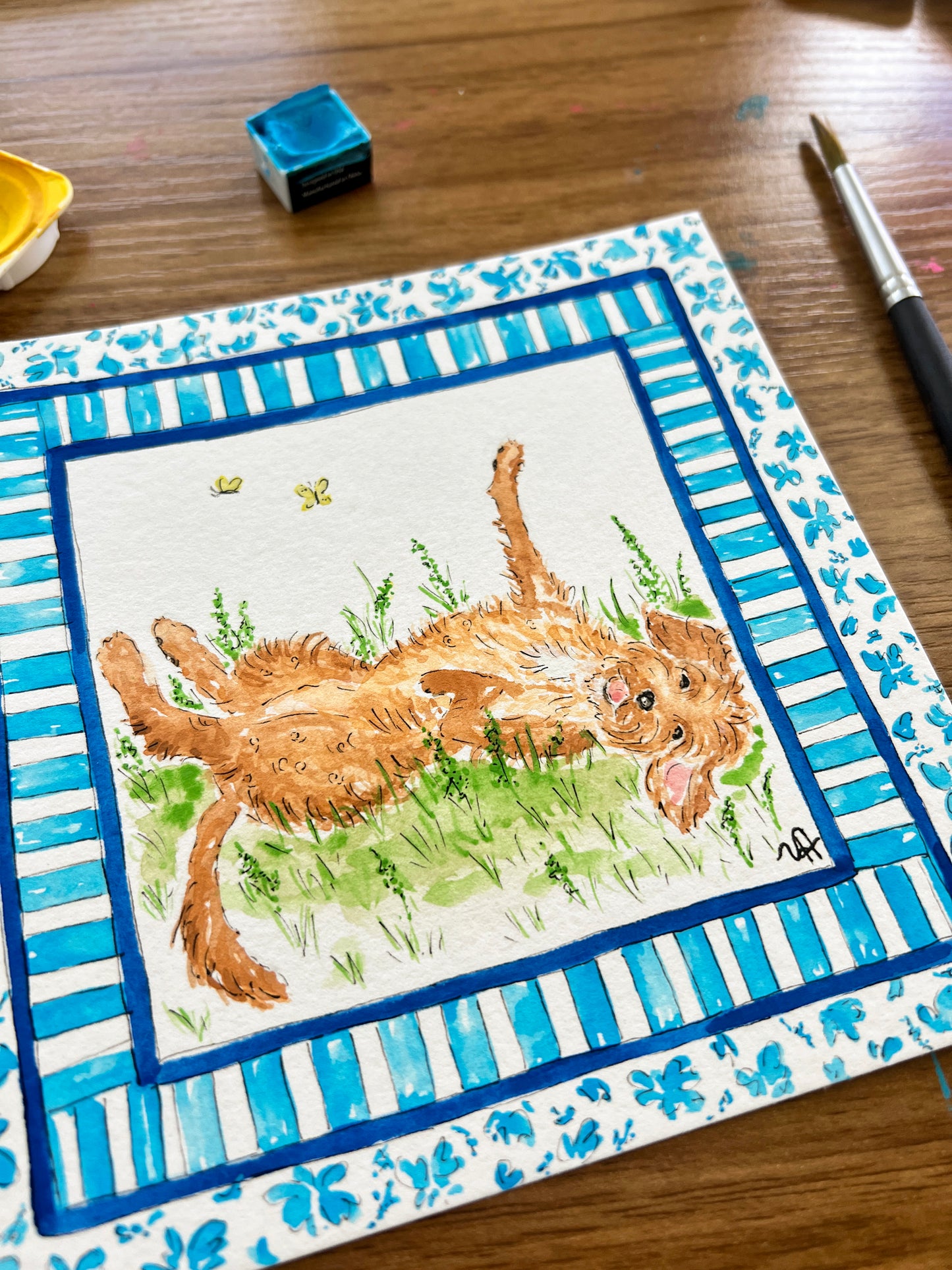 Custom Watercolor Pet Portrait