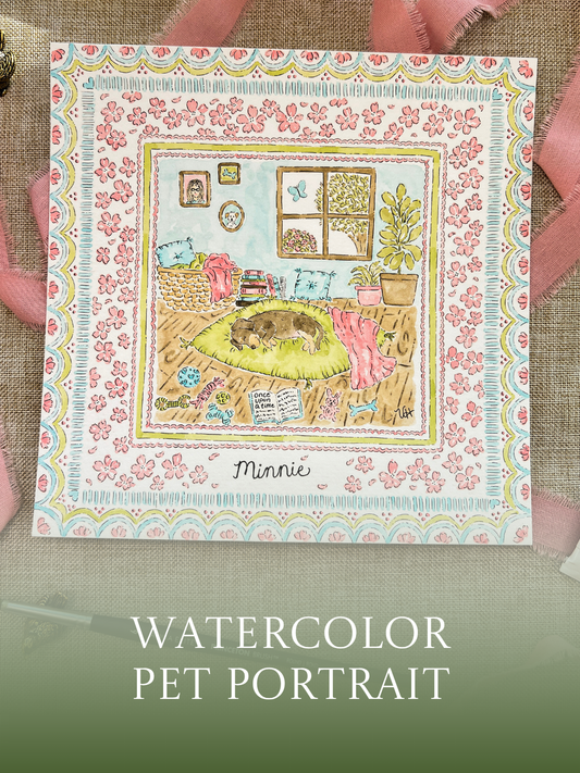 Custom Watercolor Pet Portrait