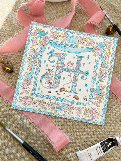 Custom Watercolor Nursery Monogram