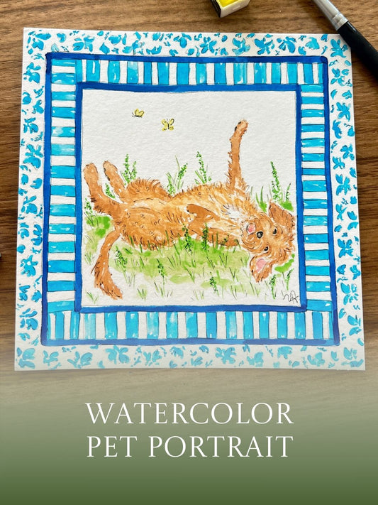 Custom Watercolor Pet Portrait